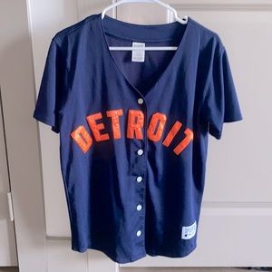 PINK Detroit Tigers button down jersey. MLB collection